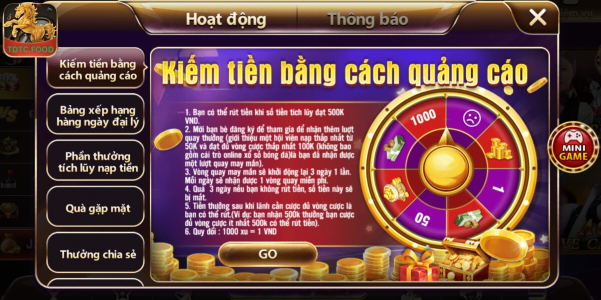 Nhanh tay giới thiệu sảnh game để lấy lượt quay may mắn
